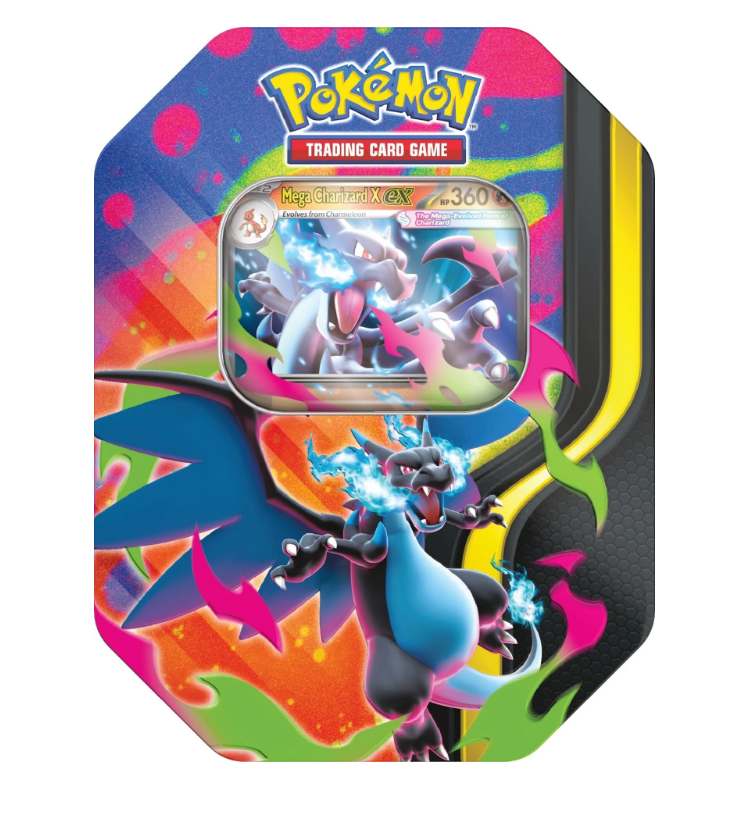 Mega charizard X EX Tins-Inglés